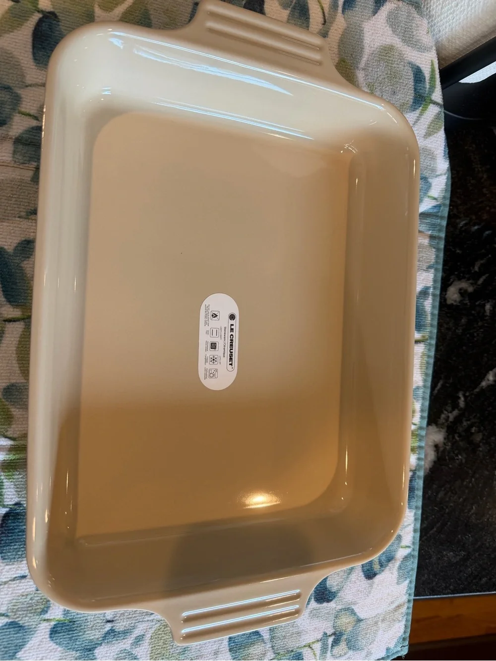 NEW Le Creuset Caribbean Blue Teal Rectangular Stoneware Baking Dish RETIRED